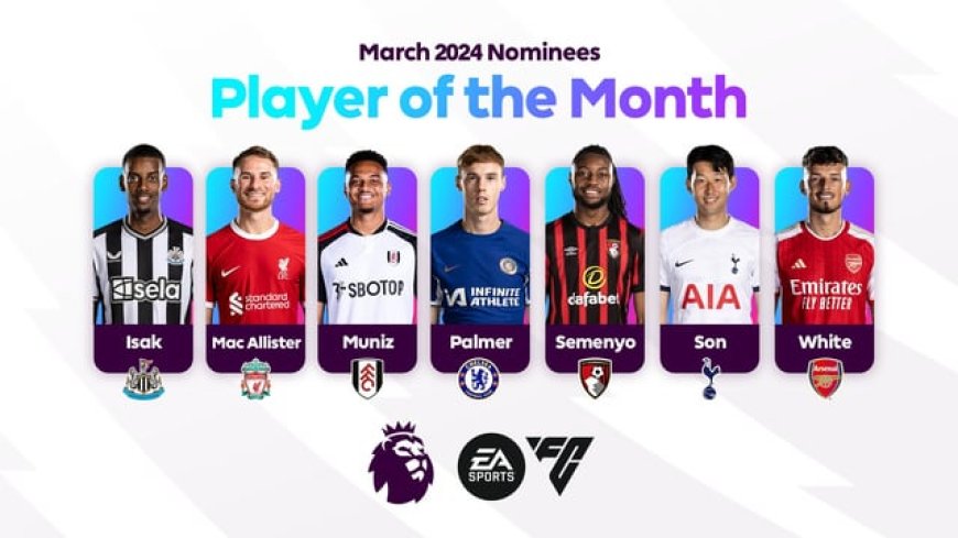 Premier League Player Of The Month For March Shortlist Released